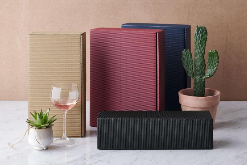 Pudełko prezentowe Offene Welle w kolorze naturalnym na 2 butelki