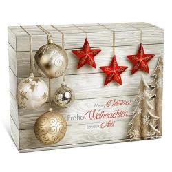Pudełko prezentowe Frohe Weihnachten na 3 butelki